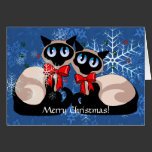 Karte - Weihnachtssiamesische Katzen karten