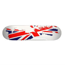 Karten-BRITISCHES Flaggen-Skate-Brett Skateboard Brett