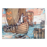 Karten-estnisches Viking-Boot am Hafen