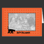 Karten-Schablone - schwarze Katze Halloween karten