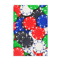 Kasino-Pokerchips Leinwanddrucke