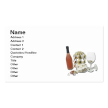 Kaskadierensterne und Wein Visitenkarte
