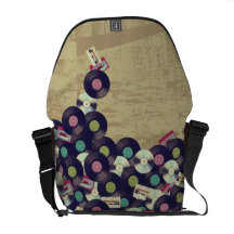 Kassetten und Platten - Vintager Entwurf Kurier Taschen