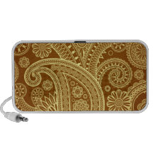 Kastanienbraun und Gold Paisley pattern.png Mp3 Lautsprecher
