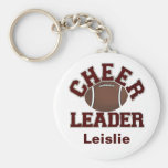 Kastanienbraune Fußball-Cheerleader KeyChain Schlüsselbänder