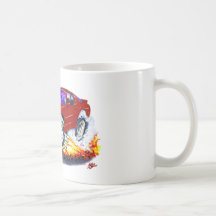 Kastanienbraunes Auto 1982-92 Transportes morgens Tasse
