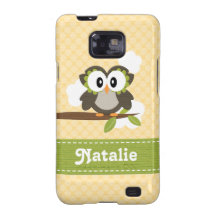 Kasten-Abdeckungs-Gelb Eulen-Samsung-Galaxie-S Samsung Galaxy SII Cover