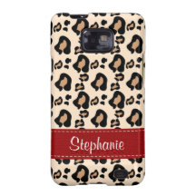 Kasten-Rot Ribbo Leopard-Druck-Haut-Samsung-Galaxi Galaxy SII Case