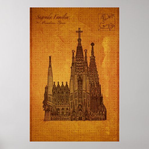 Kathedralen: Sagrada Fam�lia, Barcelona Plakat