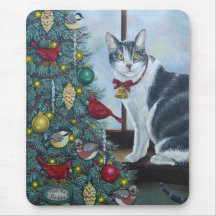 Katze des Weihnachten0417 Mauspad