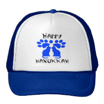 Katze Menorah glückliche Chanukka Hüte Baseballcaps