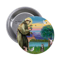 Katze (Tabby 2) - Heiliger Franziskus Button