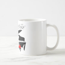 Katze u. Klavier Tasse