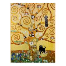 Katze und Baum des Lebens Postkarten