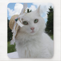 Katze und der Hut mousepads