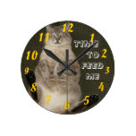 Katze "ZEIT, MIR" Wand-Uhr ZU FÜTTERN
