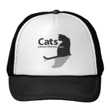 Katzen-anonyme Logo-Waren Retrokultmützen