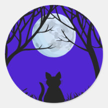 Katzen-Aufkleber-Spaß-Halloween-Katzen-Aufkleber