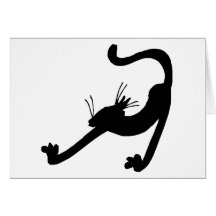 Katzen-Ausdehnungs-Silhouette Karte