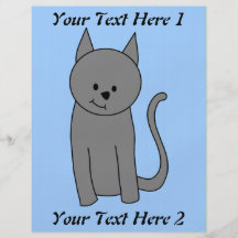 Katzen-Cartoon des rauchigen Graus Flyer Druck