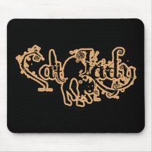 Katzen-Dame Orange Mousepads