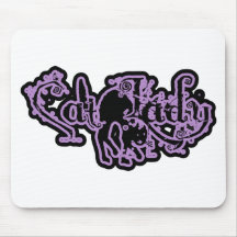 Katzen-Dame Purple Mousepad