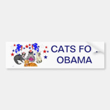 KATZEN FÜR OBAMA AUTOSTICKER