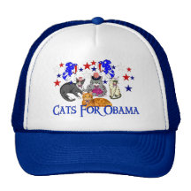 KATZEN FÜR OBAMA BASEBALLMÜTZE