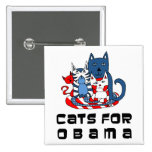 Katzen für Obama Button