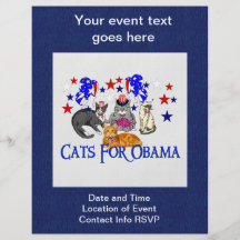 KATZEN FÜR OBAMA FLYER DRUCK