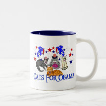 KATZEN FÜR OBAMA KAFFEE TASSEN