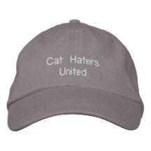 Katzen-Hasser vereinigt Bestickte Baseballcaps