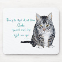 Katzen-Klugheit - Leute, die nicht Katzen mögen Mousepad