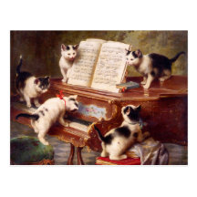 Katzen-Kunst: Der Erwägungsgrund des Kätzchens Postkarte