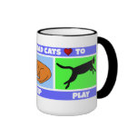 Katzen-Liebe, Schlaf-Spiel-Becher zu essen Tee Haferl