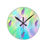 Katzen-Pastell-Wanduhr