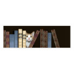 Katzen- und Buch-Lesezeichen Visitenkarte