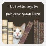 Katzen- und Buchname Aufkleber