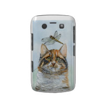 Katzen-und Libellen-Case-Mate-BlackBerry mutig Case-Mate Blackberry Hülle