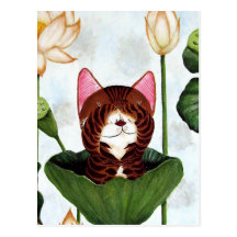 Katzenkunst Morgen-Katze Postkarten