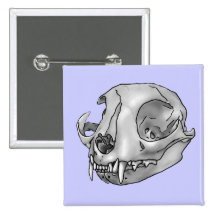 Katzenschädel Anstecknadelbutton