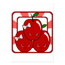 Kawaii Apple Korb (Mädchen) Visitenkarte