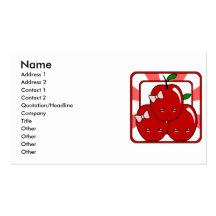 Kawaii Apple Korb (Mädchen) Visitenkartenvorlage