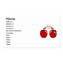 Kawaii Apple Liebe Visitenkartenvorlagen