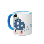 Kawaii blauer Pilz mit niedlichem Hut Tee Tasse