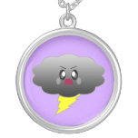 Kawaii Blitz-Wolken-Sterlingsilber-Halskette