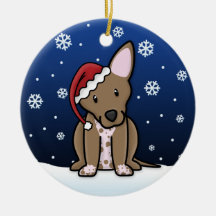 Kawaii Cartoon Xoloitzcuintli Weihnachtsverzierung Weinachtsornamente