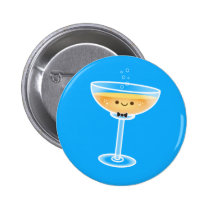 Kawaii Champagne Bräutigam buttons