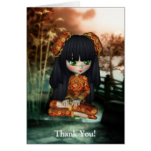 Kawaii China-Puppen-Karte