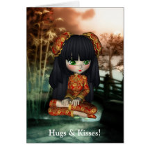 Kawaii China-Puppen-Karte